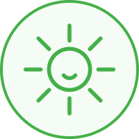 non-drowsy allergy relief sun icon