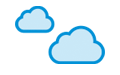 claritin blue sky living icon