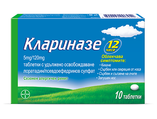 Опаковка таблетки кларитин с 12-часово действие